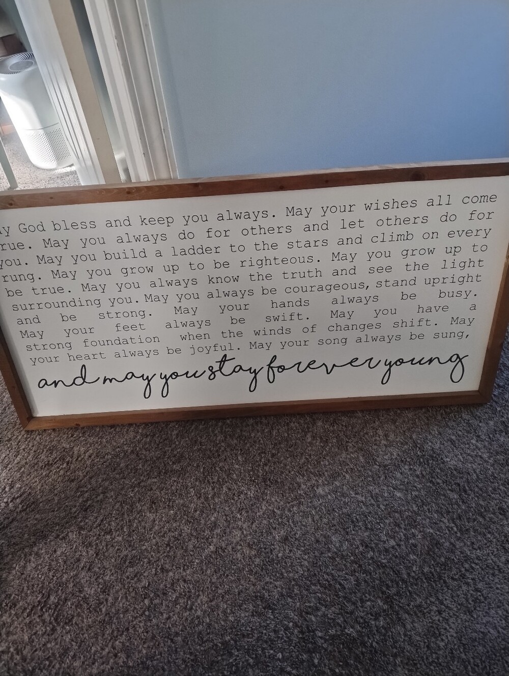 Forever Young XL Wooden Sign